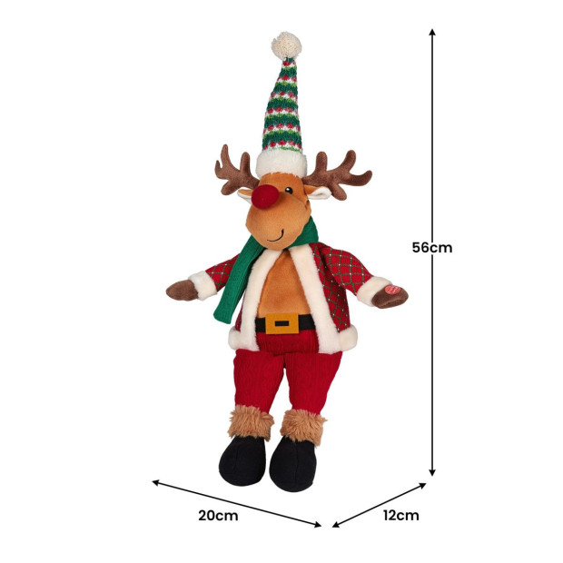Christabelle 56cm Battery-Operated Christmas Moose with Animation & Music Image 3