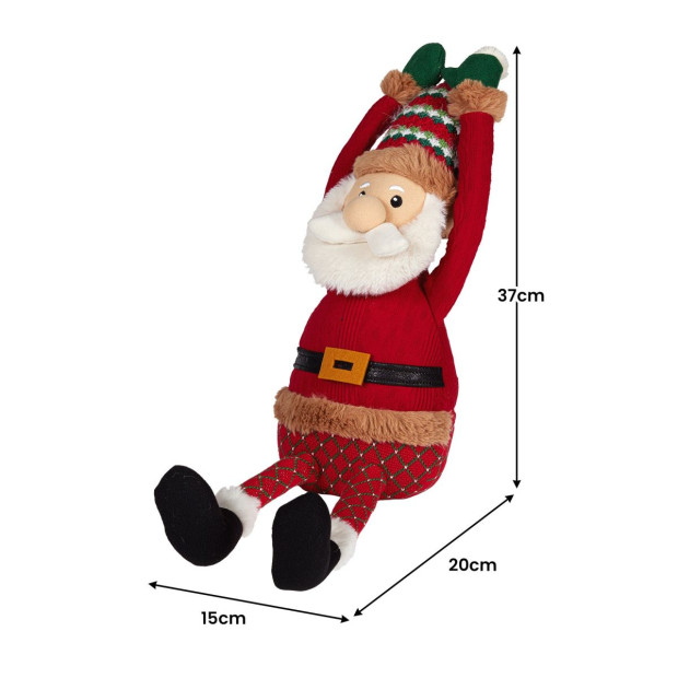 Christabelle 37cm Battery-Operated Hanging Santa with Animation & Music Image 3