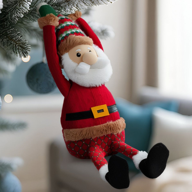 Christabelle 37cm Battery-Operated Hanging Santa with Animation & Music Image 5
