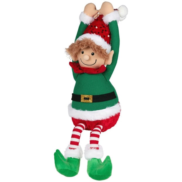 Christabelle 37cm Battery-Operated Hanging Elf with Animation & Music Image 2