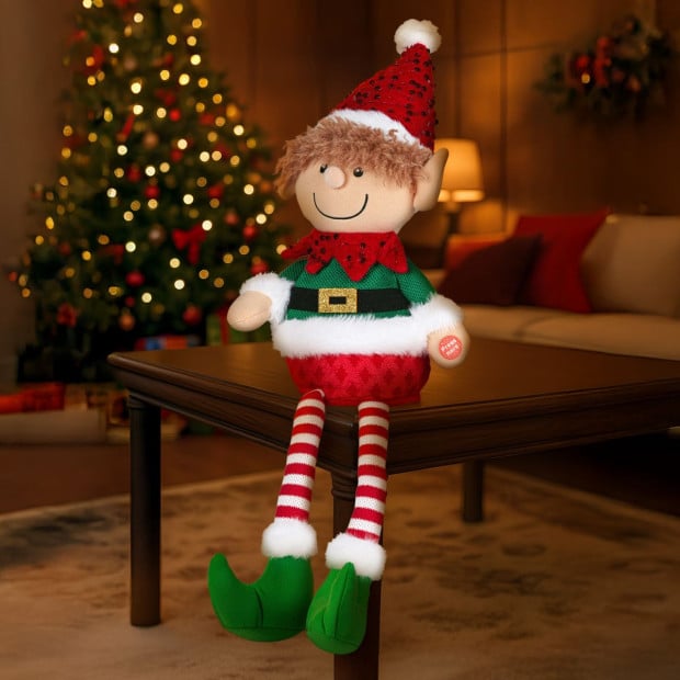 Christabelle 56cm Battery-Operated Christmas Elf with Animation & Music Image 5