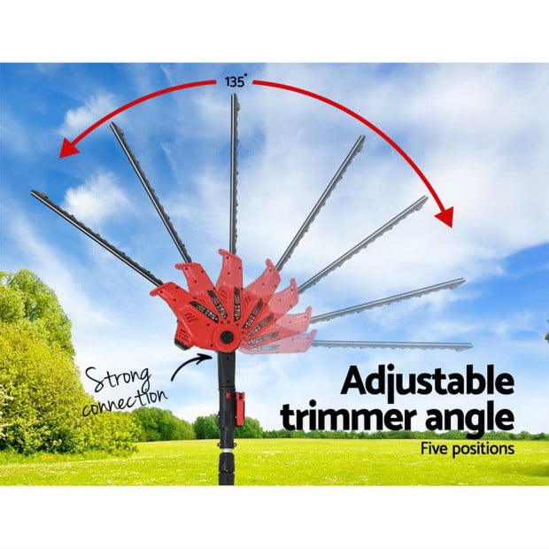 Cordless Pole Chainsaw Hedge Trimmer Saw 20V Electric Lithium Battery Image 7