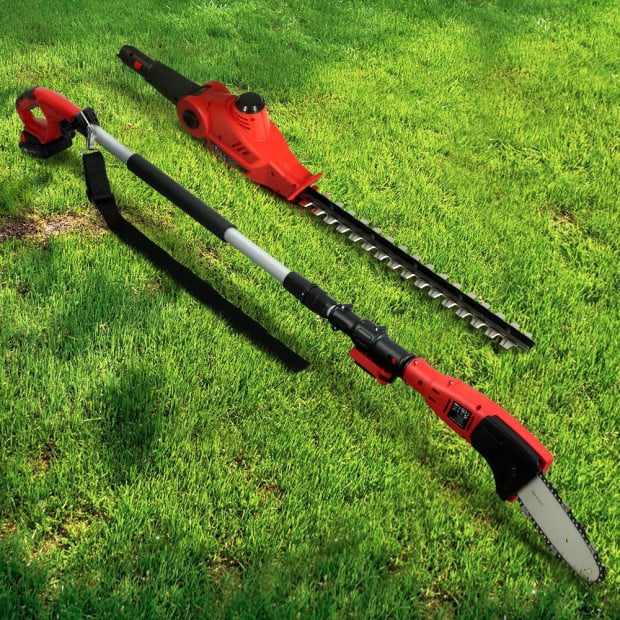 Cordless Pole Chainsaw Hedge Trimmer Saw 20V Electric Lithium Battery Image 8