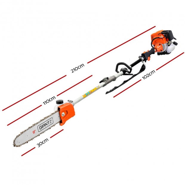4 Stroke Pole Chainsaw Petrol Chain Saw Brush Cutter Brushcutter Tree Image 2