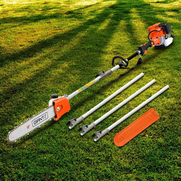 4 Stroke Pole Chainsaw Petrol Chain Saw Brush Cutter Brushcutter Tree Image 7