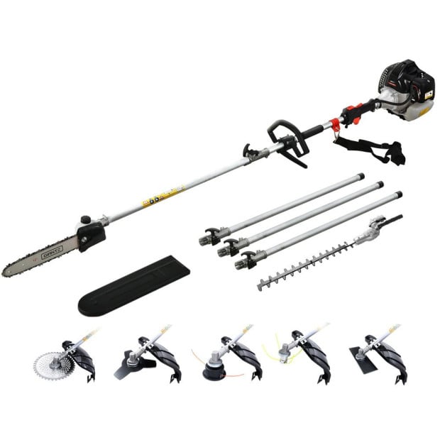 Petrol Pole Chainsaw 62cc Brush Cutter Whipper Snipper Hedge Trimmer