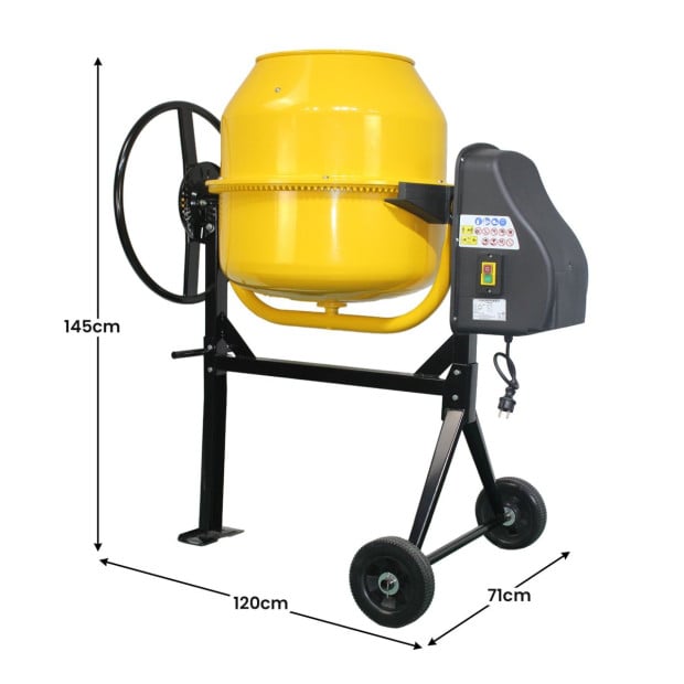 Kartrite Cement Concrete Mixer 140L Sand Gravel Portable 550W Image 4
