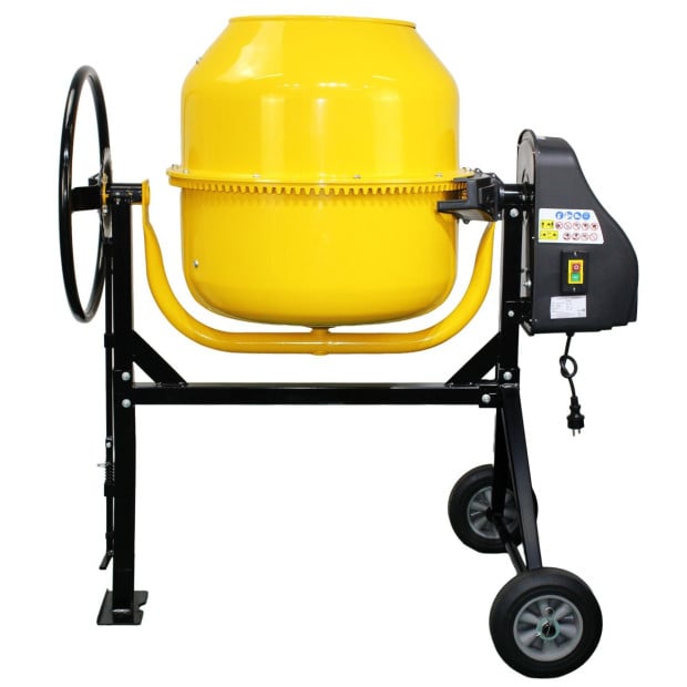 Kartrite Portable 200L Concrete Cement Mixer Sand Gravel Dual Mix Blades & Tipper Lock 850W Image 2
