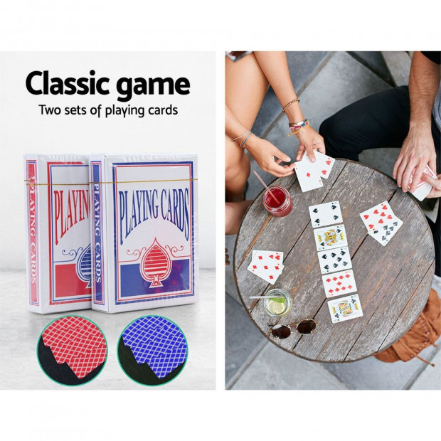 Poker Chip Set 500PC Chips TEXAS HOLDEM Casino Gambling Dice Cards Image 6