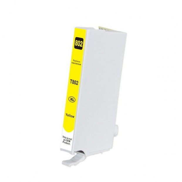 Suit Epson. Yellow Compatible Inkjet Cartridge (Replacement for 802XL)