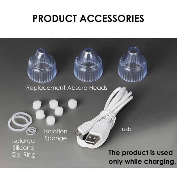 Electric Facial Skin Care Blackhead Cleaner - White Image 4