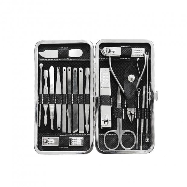 18PCS Manicure Pedicure Stainless Toe Nail Clippers Kit Tools