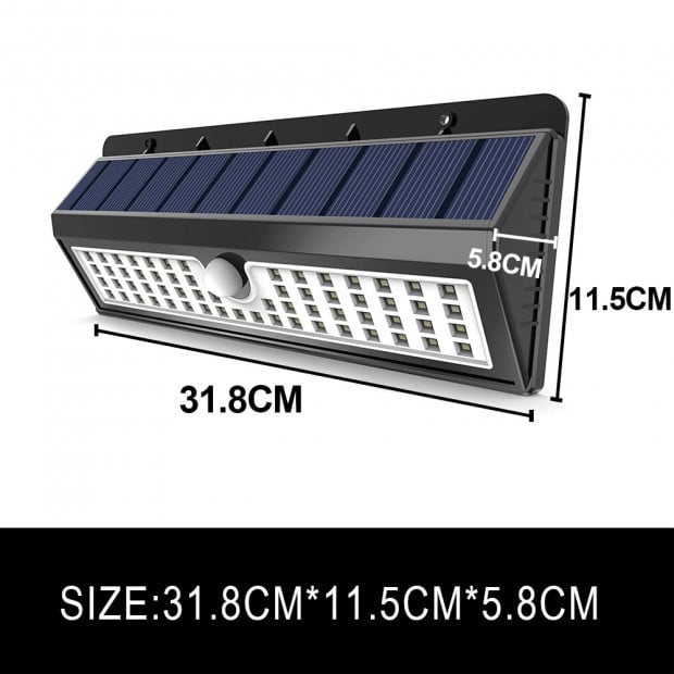 90 LEDs Solar Powered Wireless Motion Sensor Light Image 6