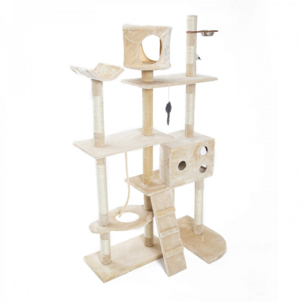 Cat Tree Scratcher DANIE 177 cm - BEIGE Image 1