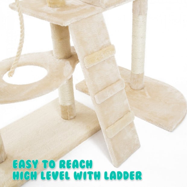 Cat Tree Scratcher DANIE 177 cm - BEIGE Image 6