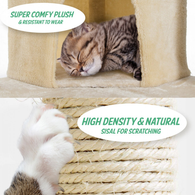 Cat Tree Scratcher PARALA 204 cm - BEIGE Image 2