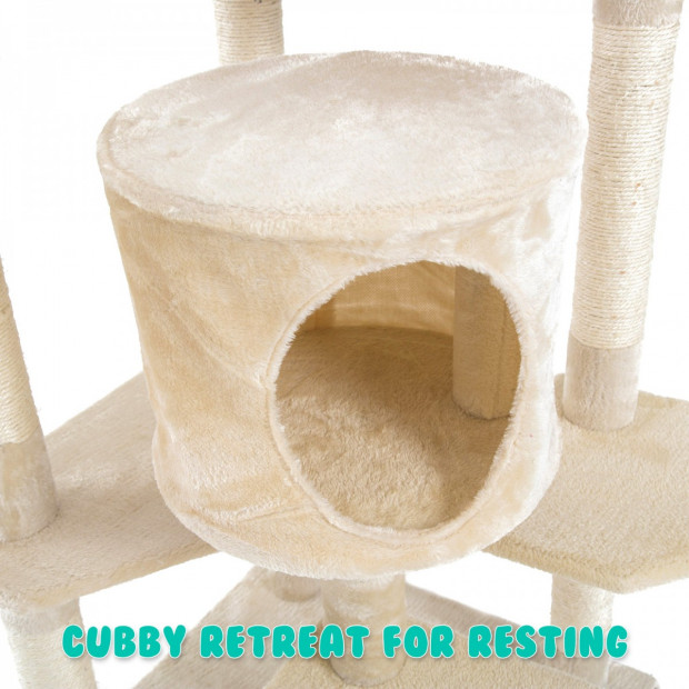 Cat Tree Scratcher PARALA 204 cm - BEIGE Image 5