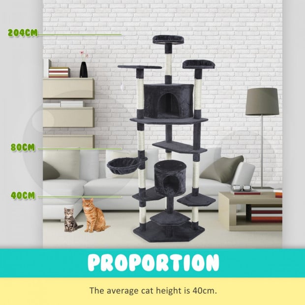 Cat Tree Scratcher PARALA 204 cm - GREY Image 3