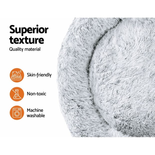 Pet Bed Dog Cat Calming Bed Extra Large 110cm Charcoal Washable Image 4