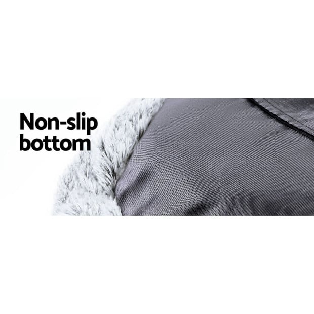 Pet Bed Dog Cat Calming Bed Extra Large 110cm Charcoal Washable Image 6