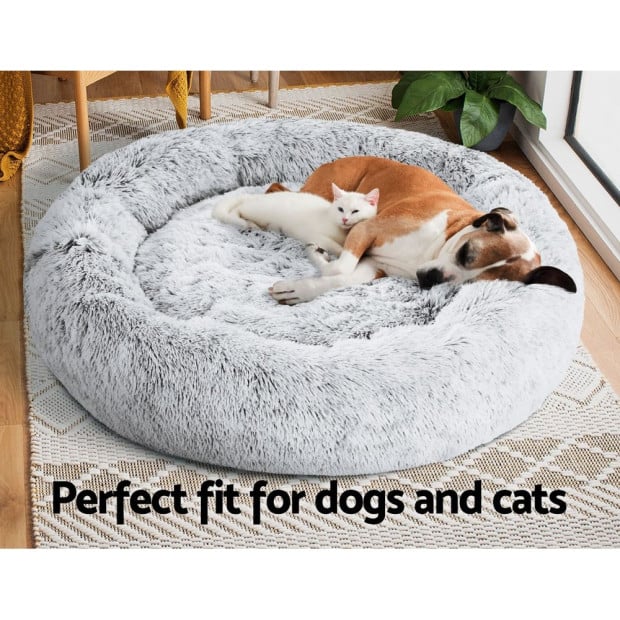 Pet Bed Dog Cat Calming Bed Extra Large 110cm Charcoal Washable Image 7