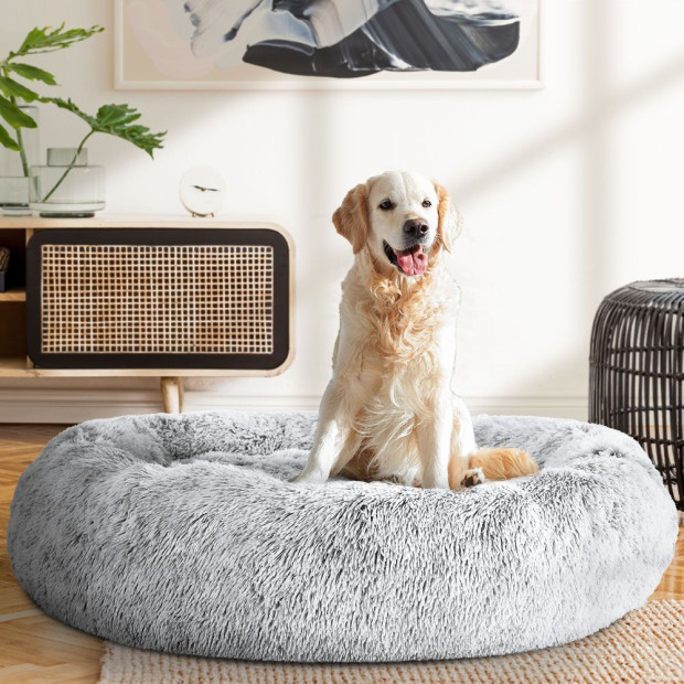 Pet Bed Dog Cat Calming Bed Extra Large 110cm Charcoal Washable Image 8