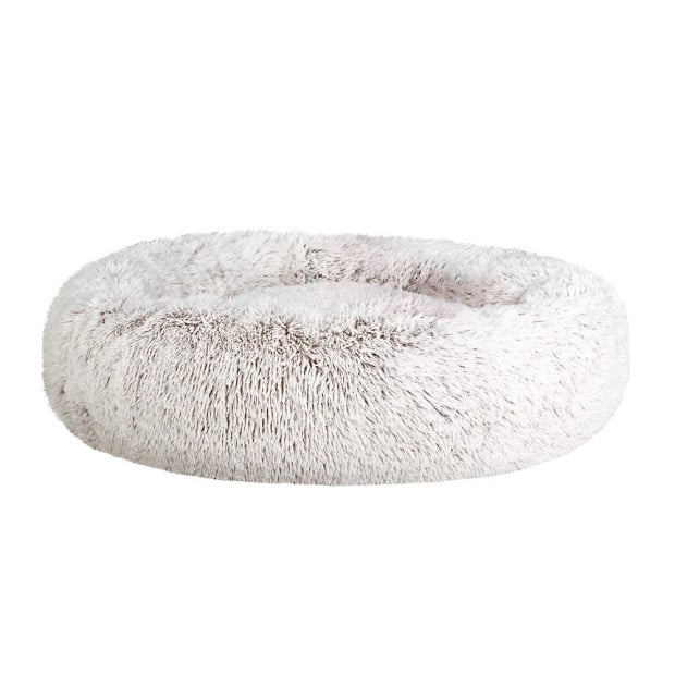 Pet Bed Dog Cat Calming Large 90cm White Sleeping Comfy Cave Washable