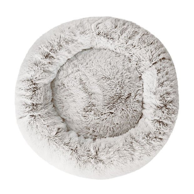 Pet Bed Dog Cat Calming Large 90cm White Sleeping Comfy Cave Washable Image 3