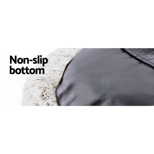 Pet Bed Dog Cat Calming Large 90cm White Sleeping Comfy Cave Washable Image 6