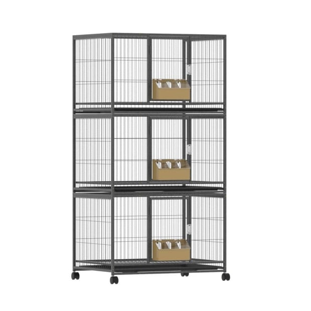 Bird Cage Aviary Budgie Perch Parrot Pet Stand Wheels