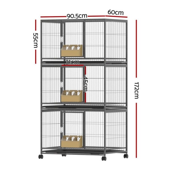 Bird Cage Aviary Budgie Perch Parrot Pet Stand Wheels Image 2