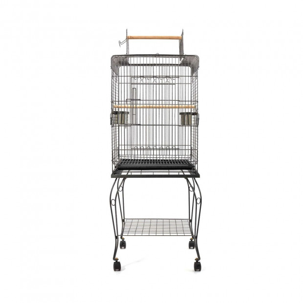 i.Pet Large Bird Cage with Perch - Black Image 2