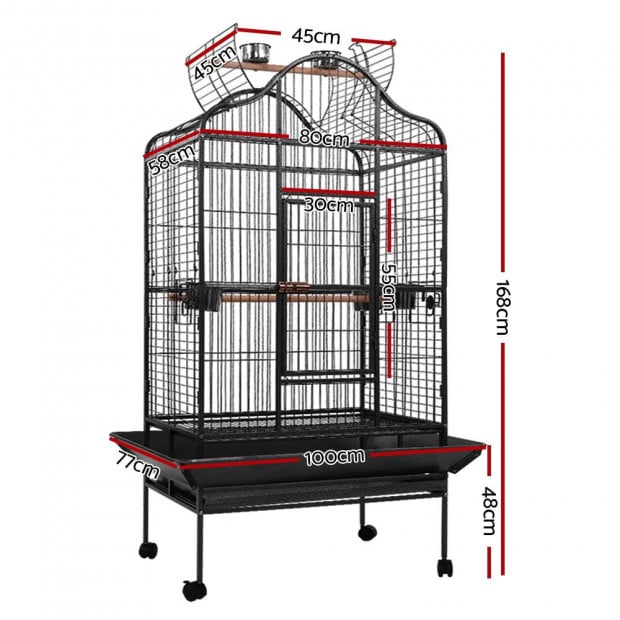 Bird Cage Pet Cages Aviary 168CM Large Travel Stand Budgie Parrot Toys Image 2