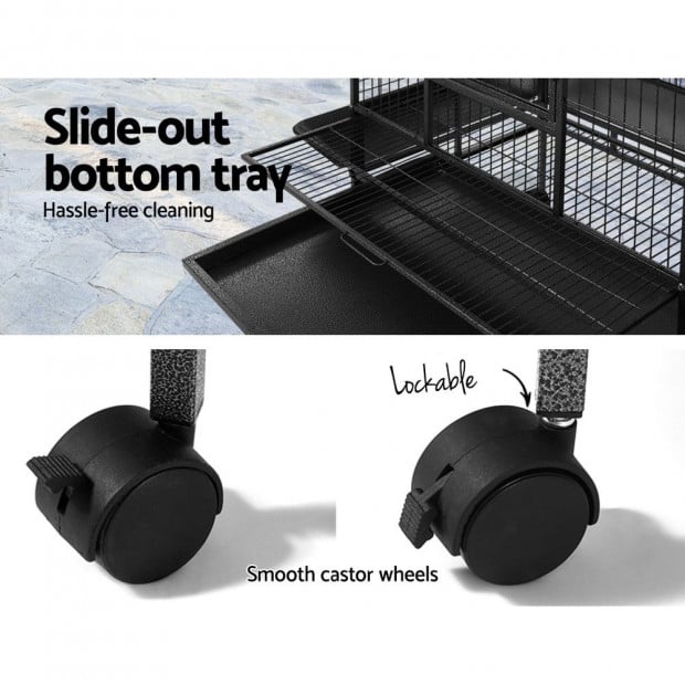 Bird Cage Pet Cages Aviary 168CM Large Travel Stand Budgie Parrot Toys Image 6