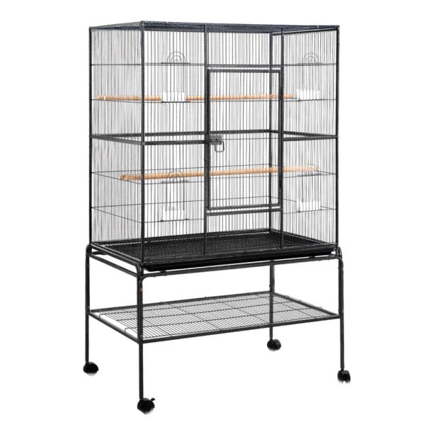 Bird Cage Large 160cm Parrot Aviary Stand-alone Budgie Wheels Castor