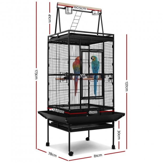Bird Cage Pet Cages Aviary 173CM Large Travel Stand Budgie Parrot Toys Image 2