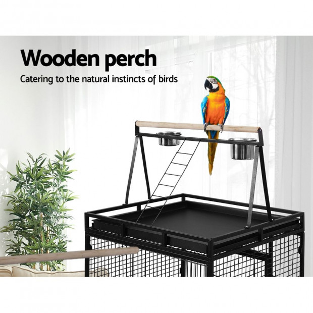 Bird Cage Pet Cages Aviary 173CM Large Travel Stand Budgie Parrot Toys Image 4