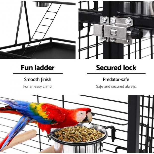 Bird Cage Pet Cages Aviary 173CM Large Travel Stand Budgie Parrot Toys Image 5
