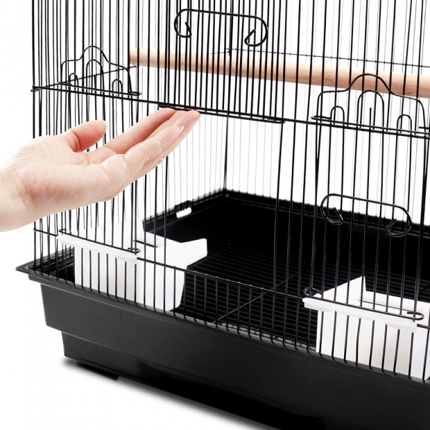 Medium Bird Cage with Perch - Black Image 8