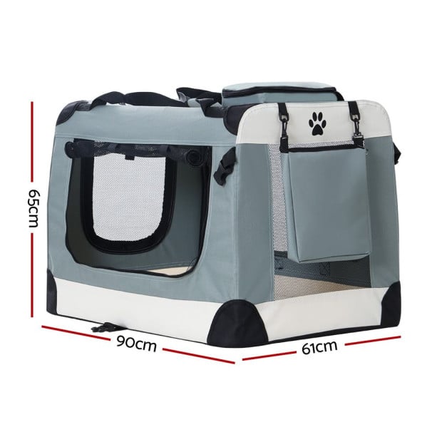 Pet Carrier Soft Crate Dog Cat Travel Portable Cage Foldable 2xl Image 2