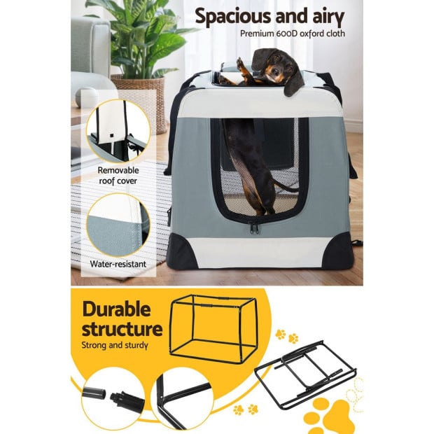 Pet Carrier Soft Crate Dog Cat Travel Portable Cage Foldable 2xl Image 5