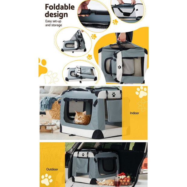 Pet Carrier Soft Crate Dog Cat Travel Portable Cage Foldable 2xl Image 7