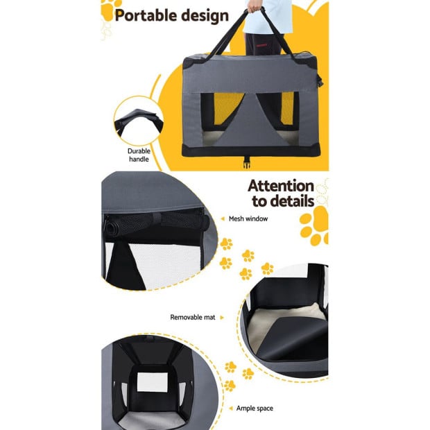 Pet Carrier Soft Crate Dog Cat Travel Portable Cage Foldable 4xl Image 6