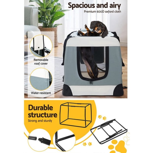 Pet Carrier Large Soft Crate Dog Cat Portable Cage Kennel Foldable Image 5