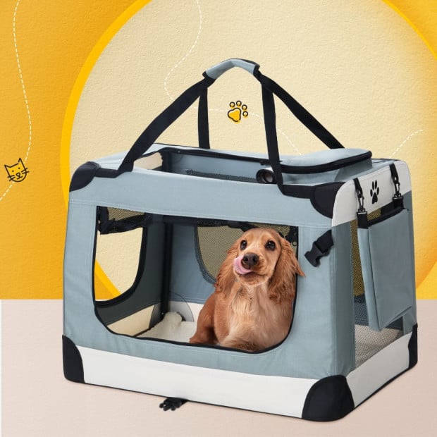 Pet Carrier Large Soft Crate Dog Cat Portable Cage Kennel Foldable Image 8