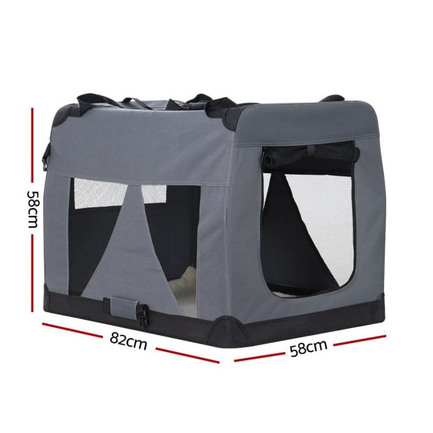 Pet Carrier Soft Crate Dog Cat Travel Portable Cage Foldable Car Xl Image 2