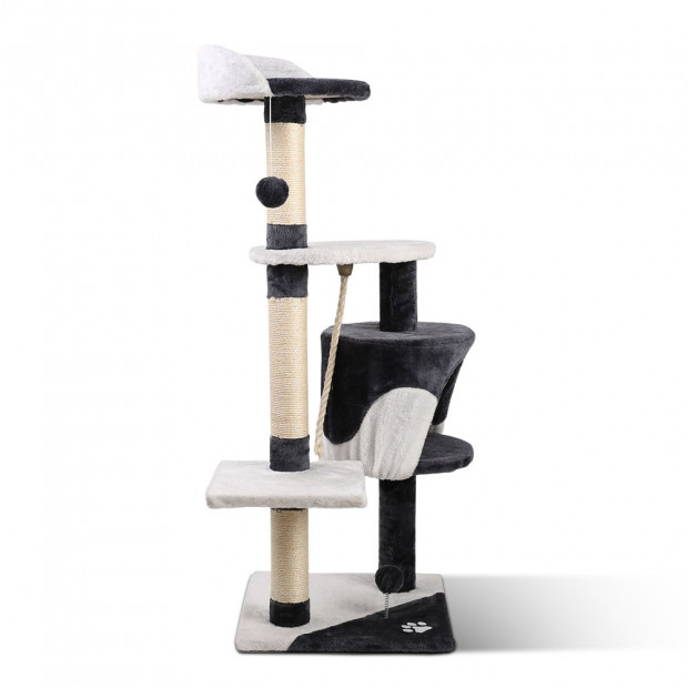 112cm Cat Scratcher Pole - White and Grey Image 3
