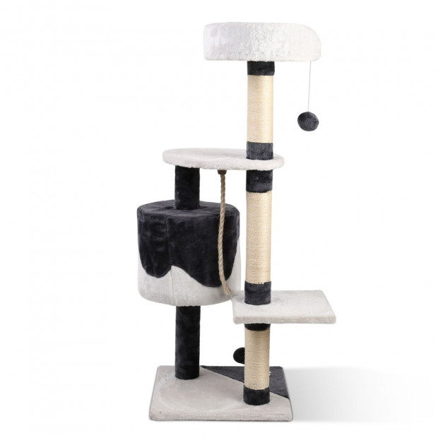 112cm Cat Scratcher Pole - White and Grey Image 4