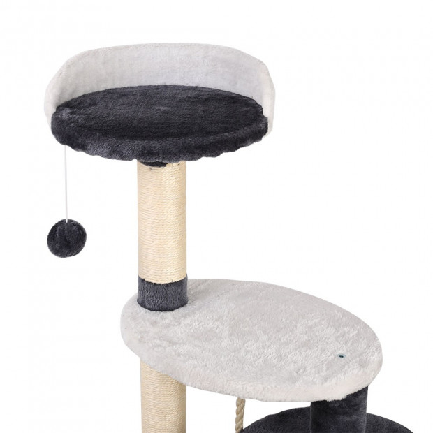 112cm Cat Scratcher Pole - White and Grey Image 5
