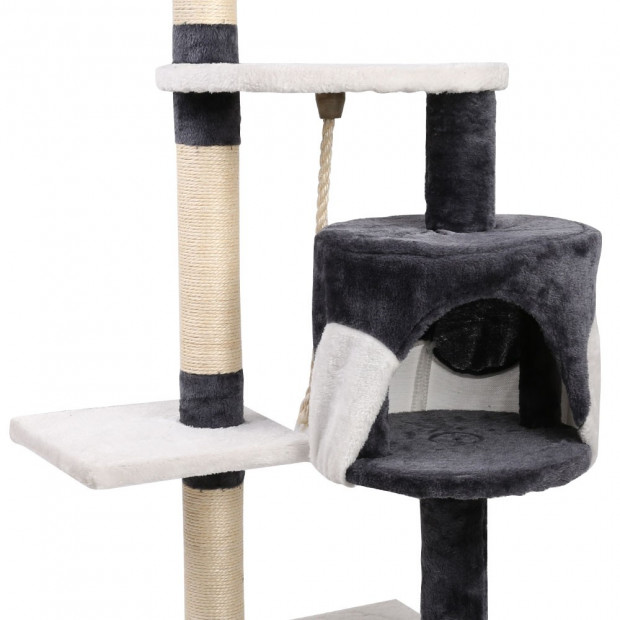 112cm Cat Scratcher Pole - White and Grey Image 6